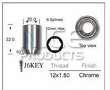 Chrome Nuts pk100 J332-100 - Nice Products | Universal Auto Spares