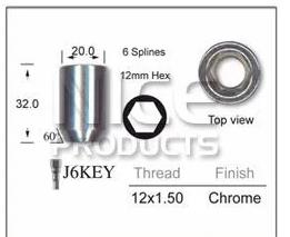 Chrome Nuts pk100 J332-100 - Nice Products | Universal Auto Spares
