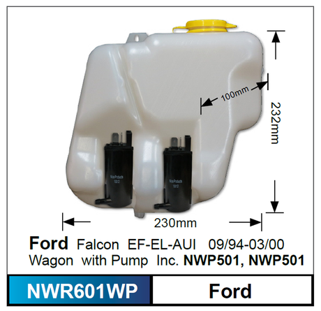 Washer Reservoir & Pump NWR601WP - Nice Products | Universal Auto Spares