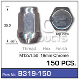 Chrome Nuts Pk150 B319-150 - Nice Products | Universal Auto Spares