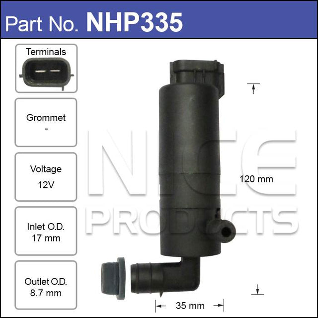 Headlamp Pump NHP335 - Nice Products | Universal Auto Spares