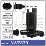 Washer Pump NWP379 - Nice Products | Universal Auto Spares