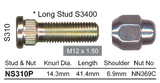 Stud & Nut NS310P - Nice Products | Universal Auto Spares