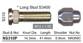 Stud & Nut NS310P - Nice Products | Universal Auto Spares