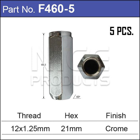 Wheek Nut Pk 5 F460-5 - Nice Products | Universal Auto Spares