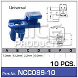Door Clip Pkt 10 NCC089-10 - Nice Products | Universal Auto Spares