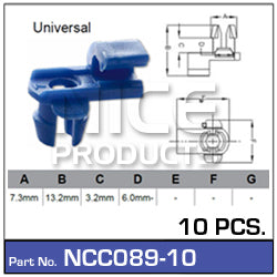 Door Clip Pkt 10 NCC089-10 - Nice Products | Universal Auto Spares