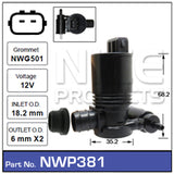 Washer Pump NWP381 - Nice Products | Universal Auto Spares