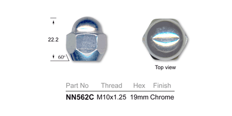 Wheel Nuts NN562C - Nice Products | Universal Auto Spares