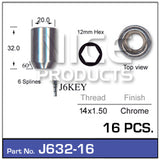 Chrome Nuts pk16 J632-16 - Nice Products | Universal Auto Spares