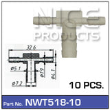 Hose Connection Pkt 10 NWT518-10 - Nice Products | Universal Auto Spares