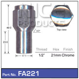 Chrome Nut FA221 - Nice Products | Universal Auto Spares
