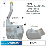 Washer Resevoir (NLA) NWR603S - Nice Products | Universal Auto Spares