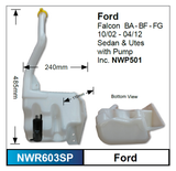 Washer Resevoir & Pump (NLA) NWR603SP - Nice Products | Universal Auto Spares