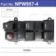Power Window Switch NPW957-4 - Nice Products | Universal Auto Spares
