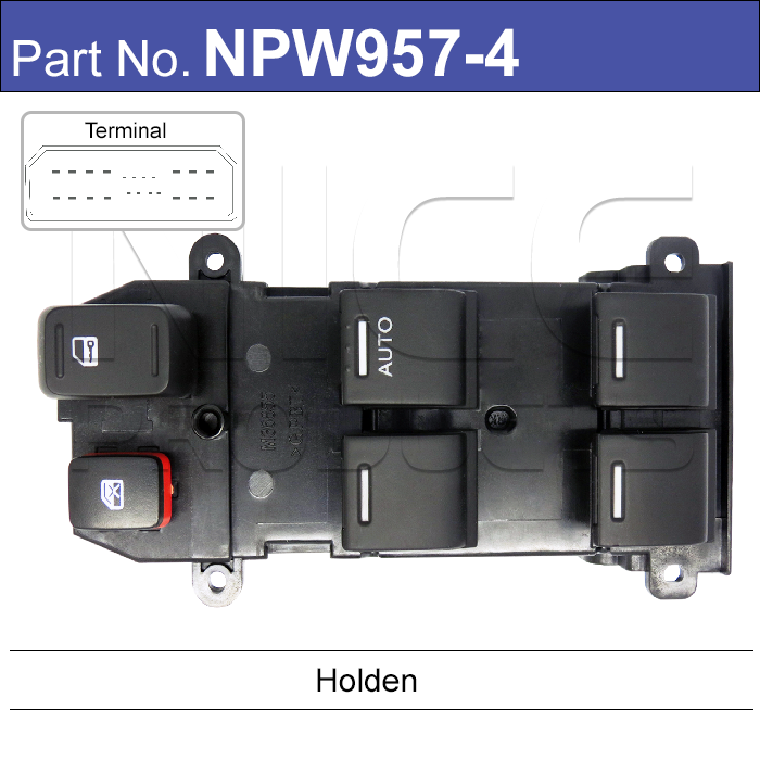 Power Window Switch NPW957-4 - Nice Products | Universal Auto Spares