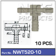 Hose Connection Pkt 10 NWT520-10 - Nice Products | Universal Auto Spares