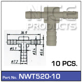 Hose Connection Pkt 10 NWT520-10 - Nice Products | Universal Auto Spares