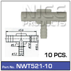 Hose Connection Pkt 10 NWT521-10 - Nice Products | Universal Auto Spares