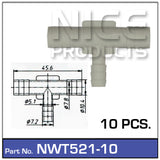 Hose Connection Pkt 10 NWT521-10 - Nice Products | Universal Auto Spares