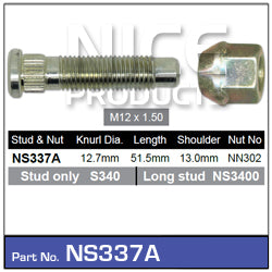 Stud & Nut NS337A - Nice Products | Universal Auto Spares