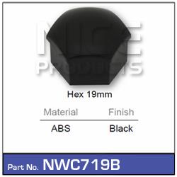 Wheel Nut Cover Black NWC719B - Nice Products | Universal Auto Spares
