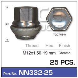 Wheel Nuts pk25 NN332-25 - Nice Products | Universal Auto Spares