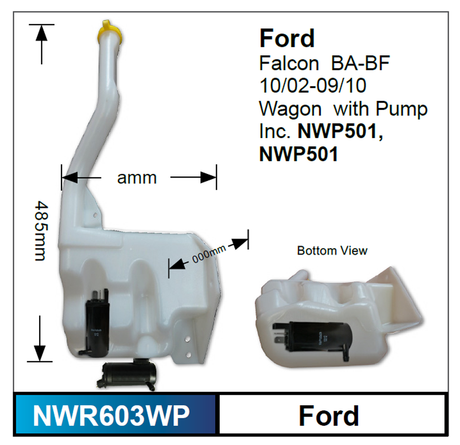 Washer Reservoir & Pump NWR603WP - Nice Products | Universal Auto Spares