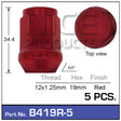 Red Nuts (pk5) B419R-5 - Nice Products | Universal Auto Spares