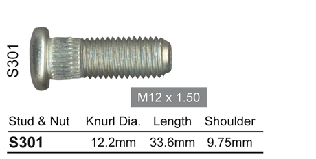 Wheel Stud S301 - Nice Products | Universal Auto Spares