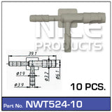 Hose Connection Pkt 10 NWT524-10 - Nice Products | Universal Auto Spares