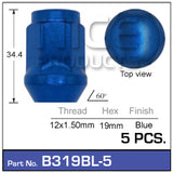 Blue Nuts B319BL-5 - Nice Products | Universal Auto Spares