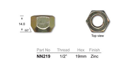 Wheel Nut NN219-1000 - Nice Products | Universal Auto Spares