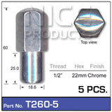 Chrome Nuts PK5 T260-5 - Nice Products | Universal Auto Spares