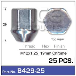 Chrome Nuts pk25 B429-25 - Nice Products | Universal Auto Spares