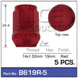 Red Nuts (pk5) B619R-5 - Nice Products | Universal Auto Spares