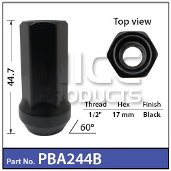 Race Open Ended Nuts PBA244B - Nice Products | Universal Auto Spares