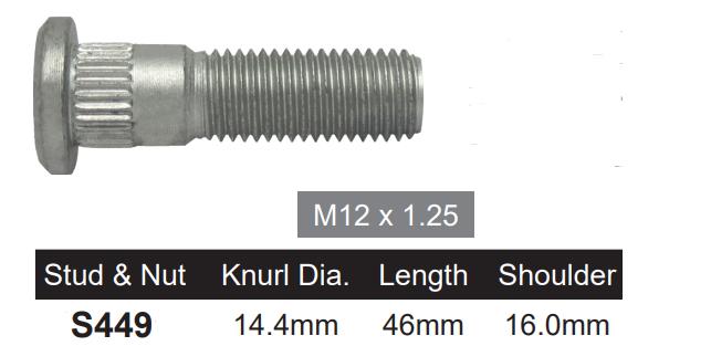 Wheel Stud S449 - Nice Products | Universal Auto Spares