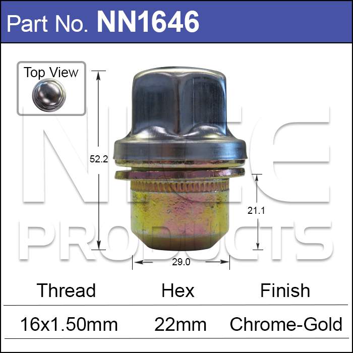 Wheel Nut NN1646 - Nice Products | Universal Auto Spares