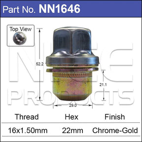 Wheel Nut NN1646 - Nice Products | Universal Auto Spares