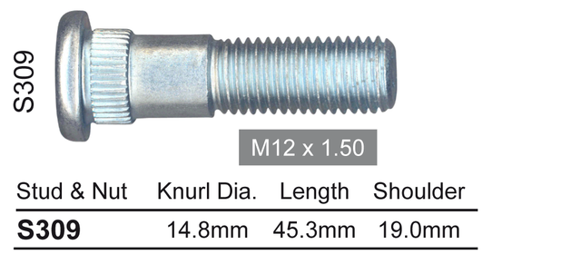 Wheel Stud S309 - Nice Products | Universal Auto Spares