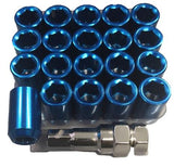 Chrome Nut Set Blue J432BL-20 - Nice Products | Universal Auto Spares