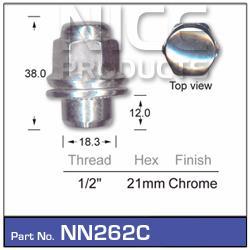 Wheel Nut Pkt 100 NN262C-100 - Nice Products | Universal Auto Spares