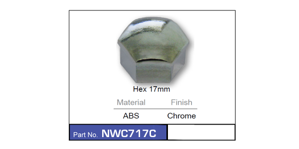 Wheel Nut Cover Chrome NWC717C - Nice Products | Universal Auto Spares