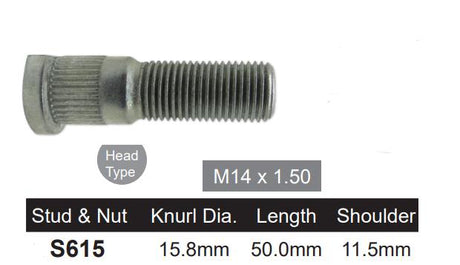 Wheel Stud S615 - Nice Products | Universal Auto Spares