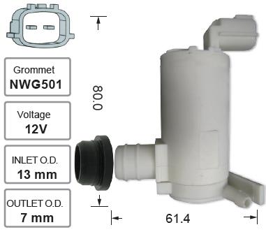 Washer Pump NWP1608 - Nice Products | Universal Auto Spares