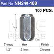 Chrome Nuts pk100 NN240-100 - Nice Products | Universal Auto Spares