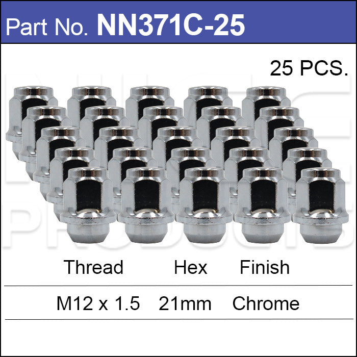 Wheel Nuts pk25 NN371C-25 - Nice Products | Universal Auto Spares