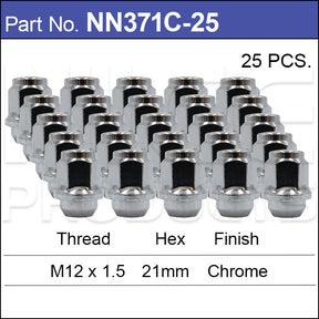 Wheel Nuts pk25 NN371C-25 - Nice Products | Universal Auto Spares