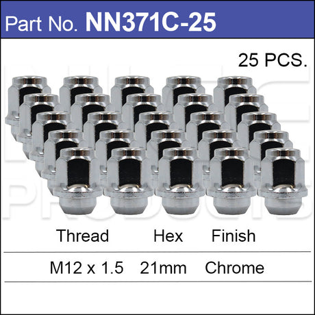 Wheel Nuts pk25 NN371C-25 - Nice Products | Universal Auto Spares